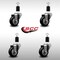 Service Caster 3'' SS Black Poly Wheel Swivel 1-1/2'' Expanding Stem Caster Set, 4PK SCC-SSEX20S314-PPUB-BLK-112-4 - alternate 3